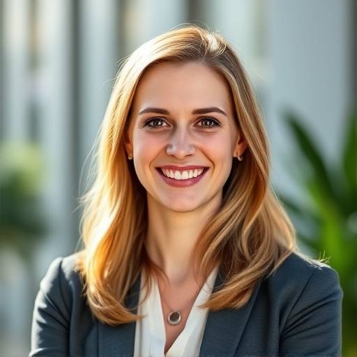 Portrait of Emily Carter, Project Manager looking positive and professional
